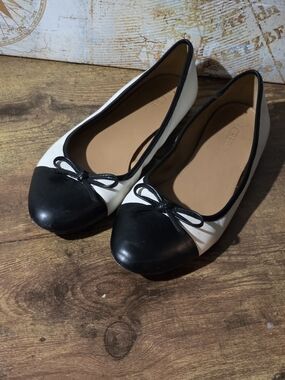 J. Crew Two-Tone Black and White Ballet Flats